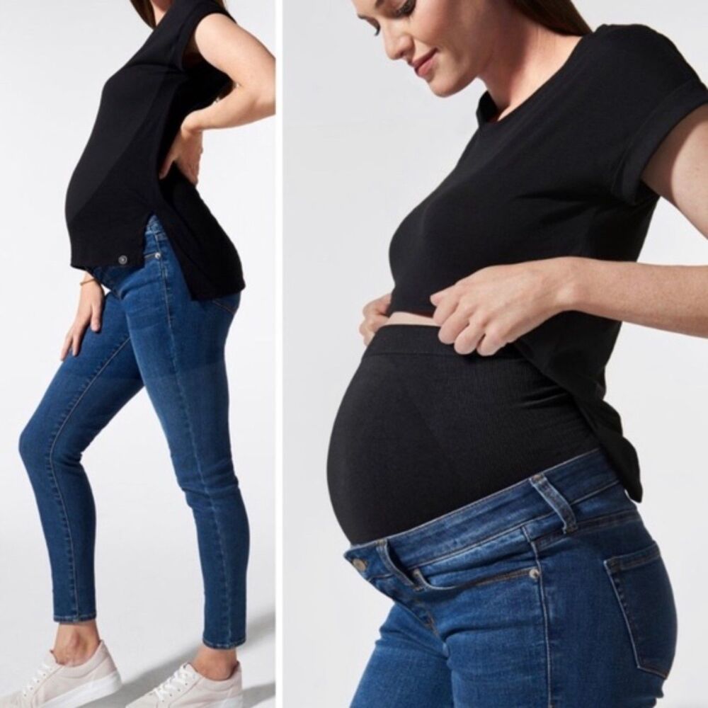 Blanqi Maternity Belly Support Skinny Jean - Blue 10